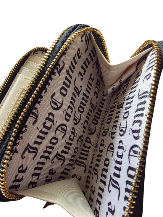 JUICY COUTURE Love Black Double Zip-Around Wallet - Picture 5 of 8